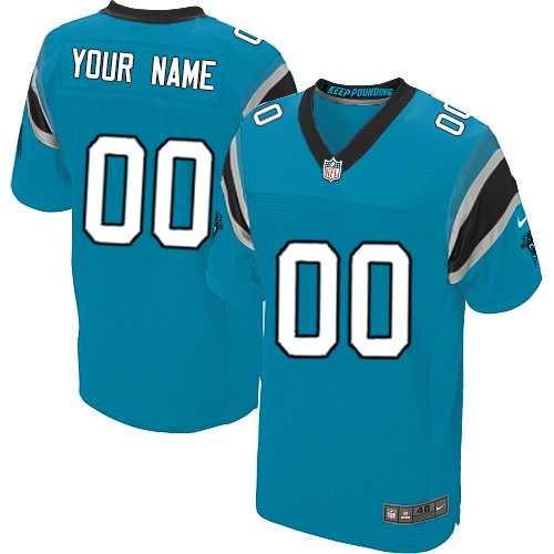 Nike Carolina Panthers Customized Blue Stitched Elite Men's NFL Jersey